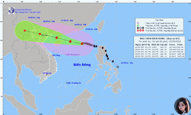 Bão số 3 có thể thành siêu bão mạnh nhất thế giới năm 2024