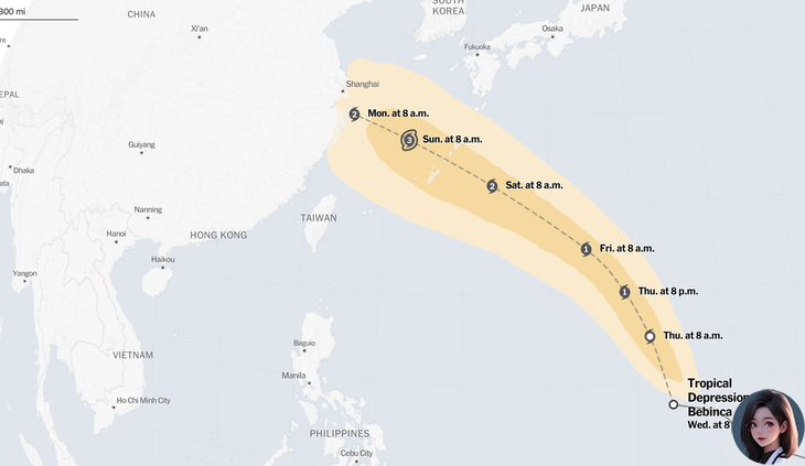 Bão Bebinca hình thành ngoài khơi Philippines - Ảnh 1.