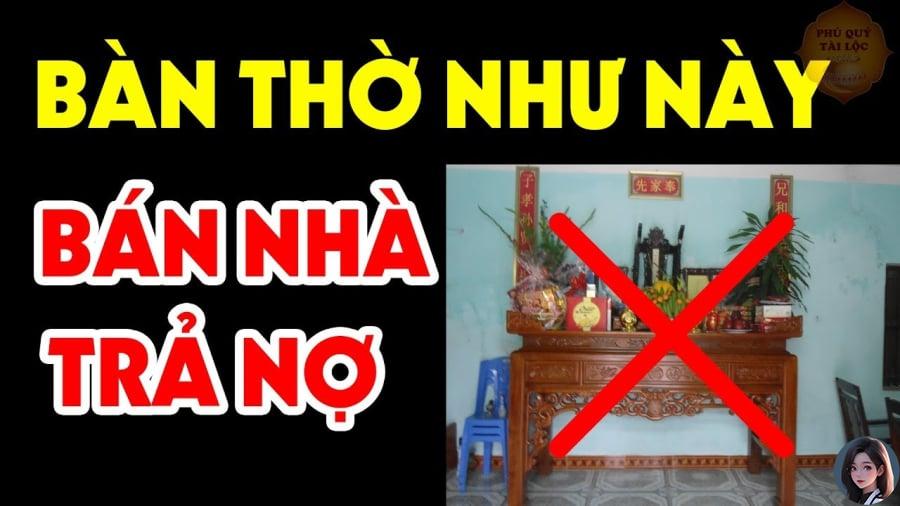 Sai lầm khi đặt bàn thờ