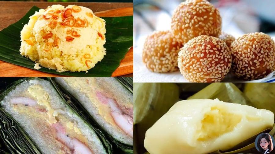 Bánh chưng bánh rán bánh nếp giàu năng lượng