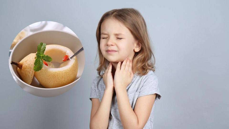 Lê hấp đường phèn giúp làm dịu cơn đau rát họng