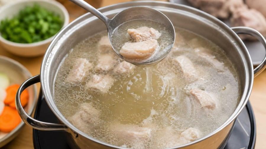 Nước luộc thịt khá nhiều dinh dưỡng nhưng cần dùng đúng cách